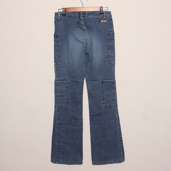 Vintage Tommy Jeans Cargo Jeans Size 5 Y2K Medium wash - Picture 2 of 9